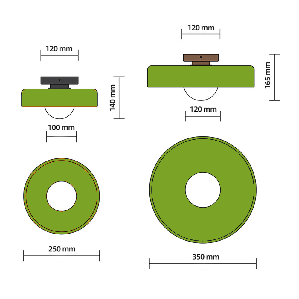 Stijlvolle ronde plafondlamp in een modern ontwerp