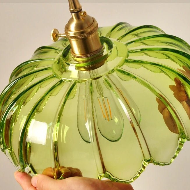 Chic Vintage Glazen Bloem Hanglamp voor een Betoverende Sfeer