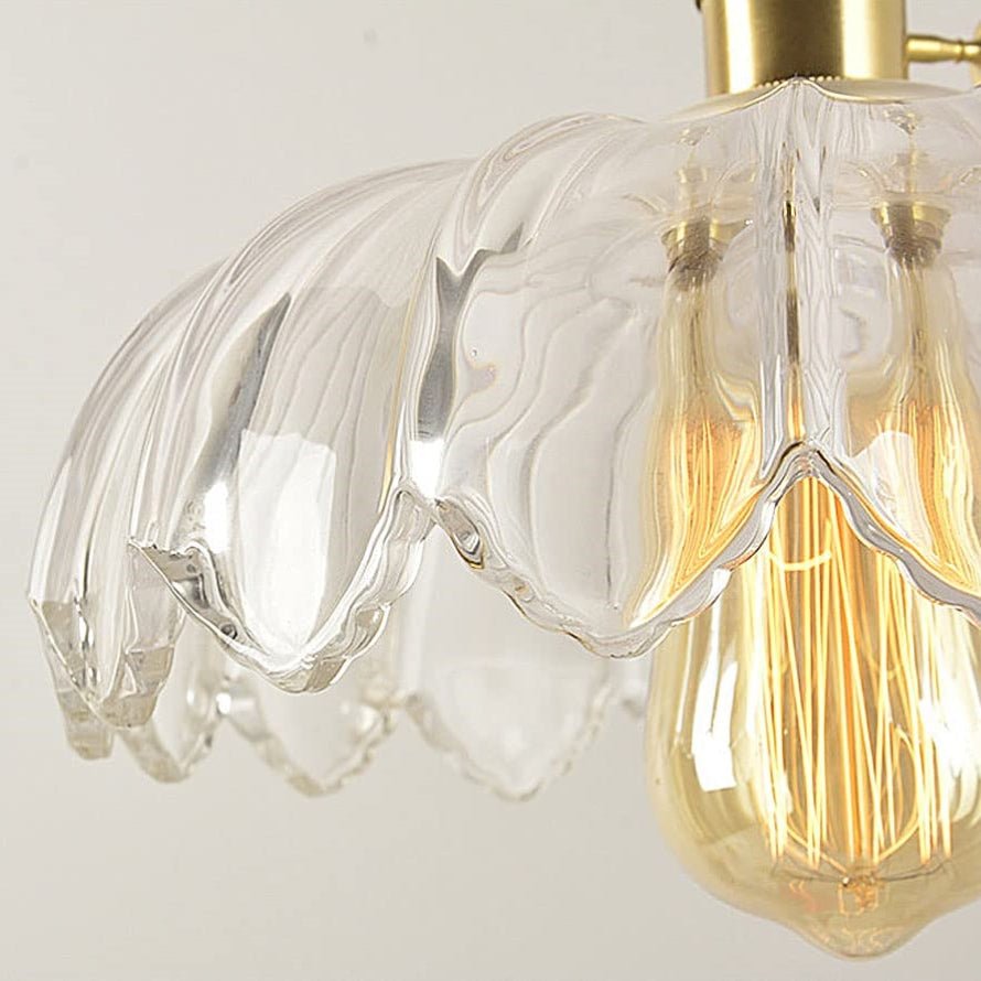 Chic Vintage Glazen Bloem Hanglamp voor een Betoverende Sfeer